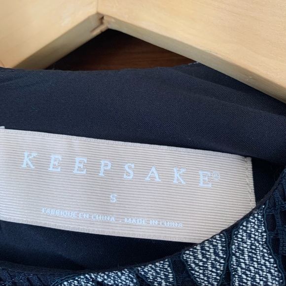 KEEPSAKE Engage Navy Blue Lace Long Sleeve Dress S - Picture 9 of 14